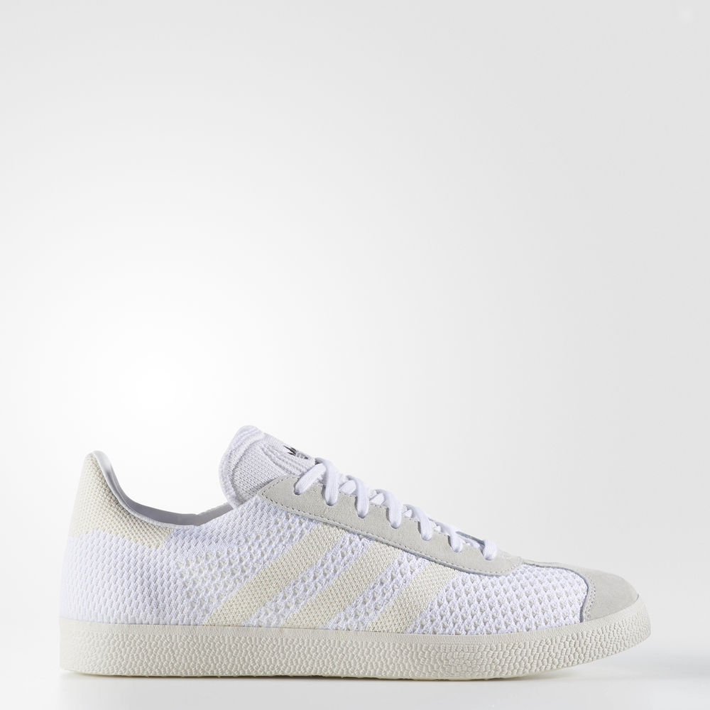 Adidas Gazelle Primeknit - Originals γυναικεια - Ασπρα/Ασπρα/Ασπρα,Μέγεθος: EU 36 – 54 2/3 (723MFGOU